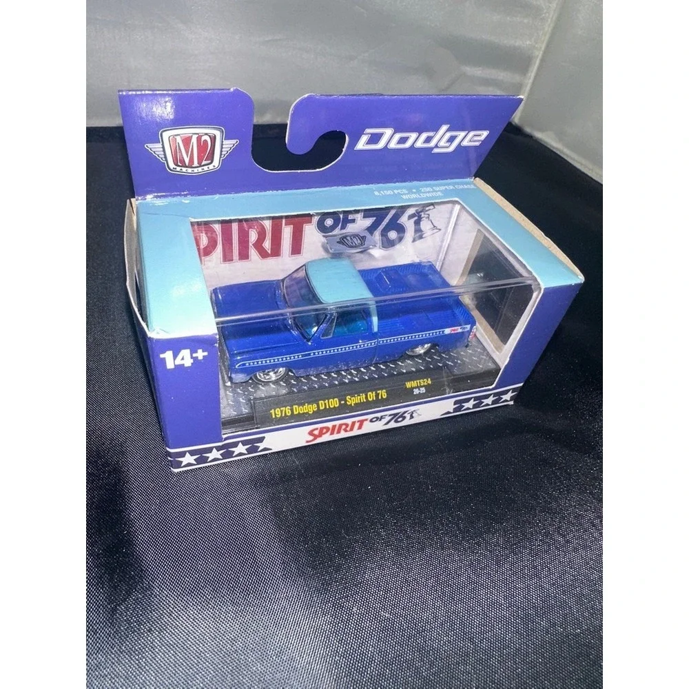 M2 Machines 1976 Dodge D100 Spirit of 76 Blue 1:64 Diecast Truck